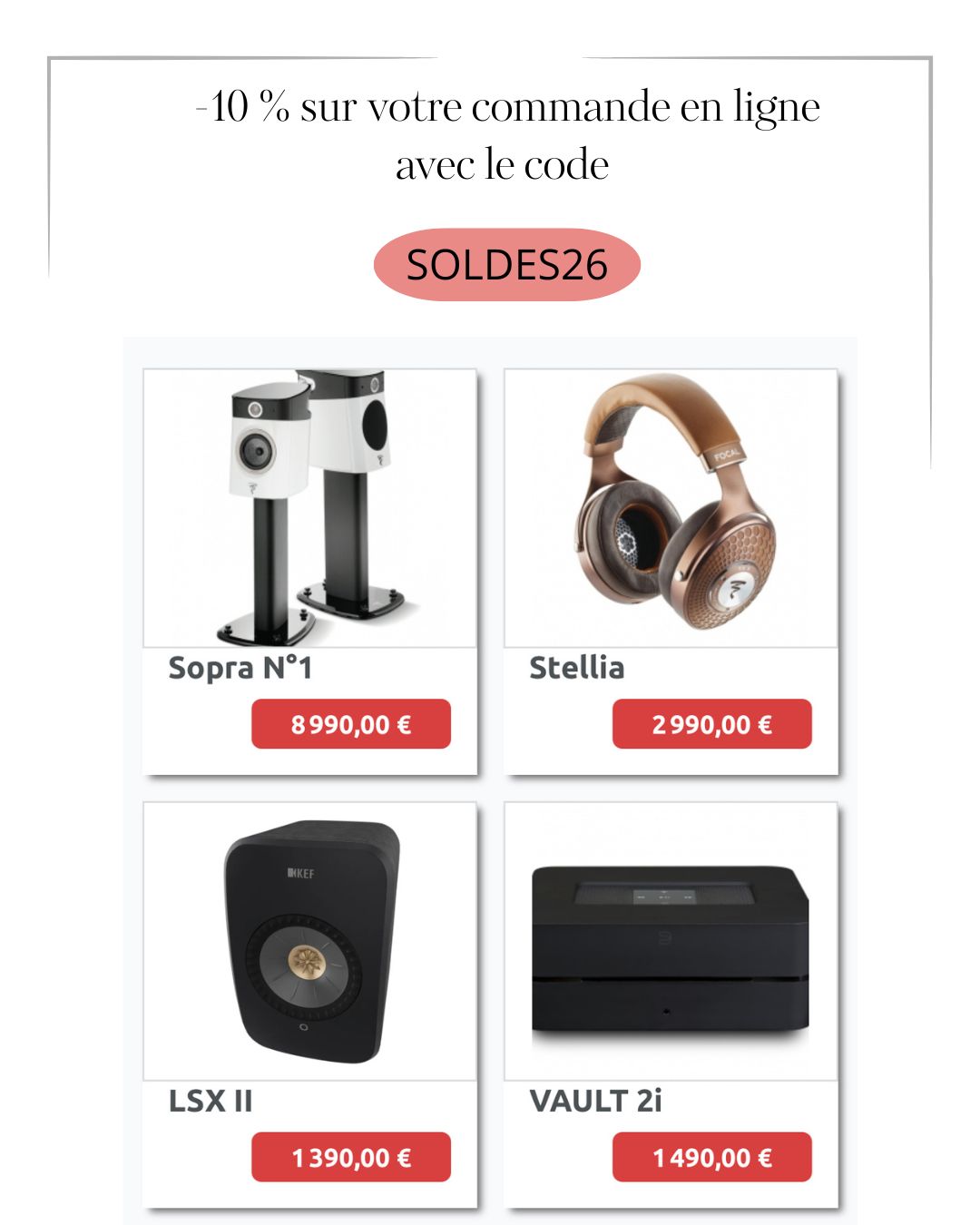 -10% sur votre commande en ligne avec le code SOLDES26